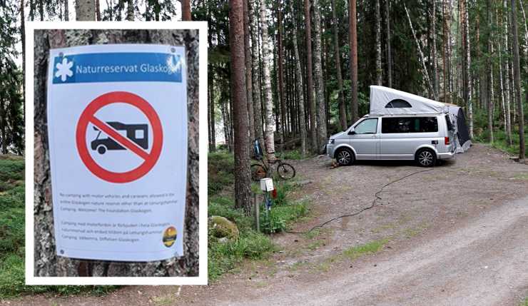 Förbud mot husbil intill plåtis