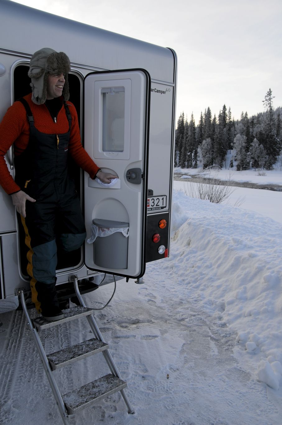 Trots minus 29 grader var det hela tiden jämnvarmt. Gasolförbrukningen var minimal under testdygnen.