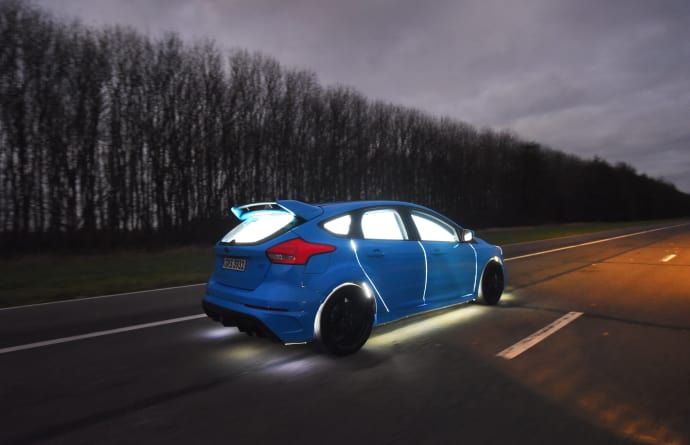 Ford Focus RS med artificiell intelligens-teknologi.