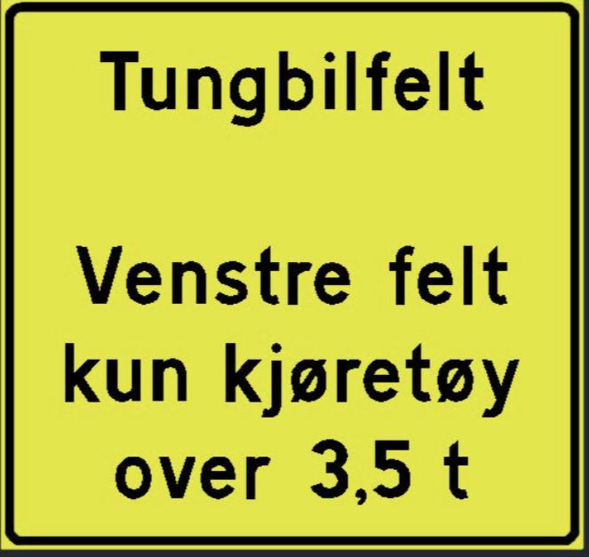 Gult infoskilt