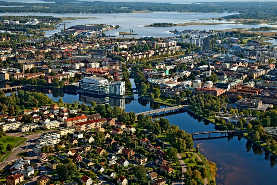 Areal photo of karlstad
