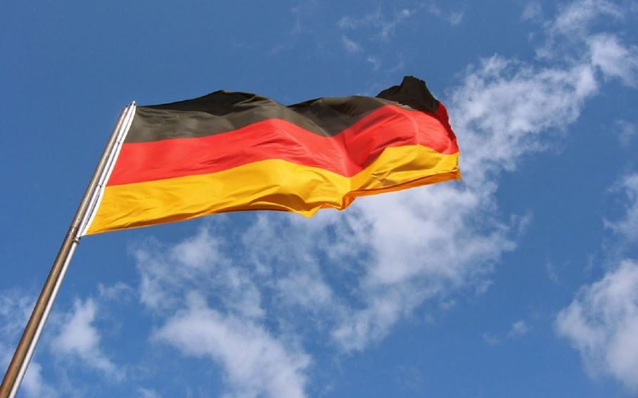 Germany flag flying waving breeze flag pole german symbol patriotism 622390
