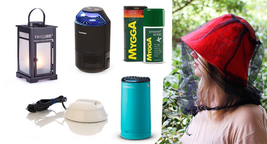 Omslag myggprodukter