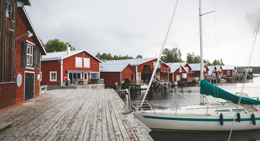 Gästhamnen i Mellanfjärden.