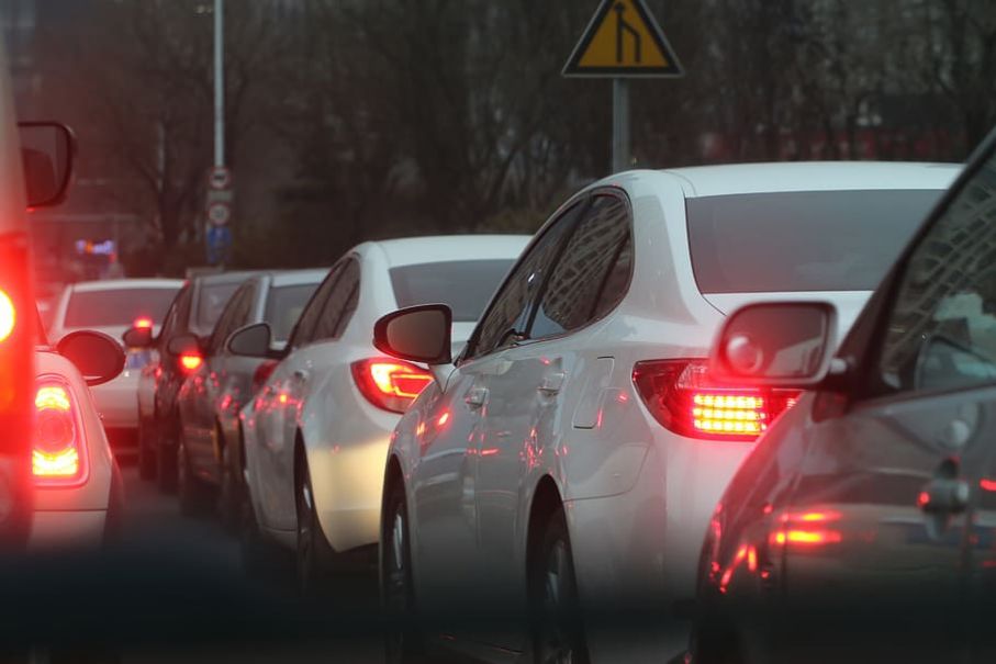 Traffic jam automotive row