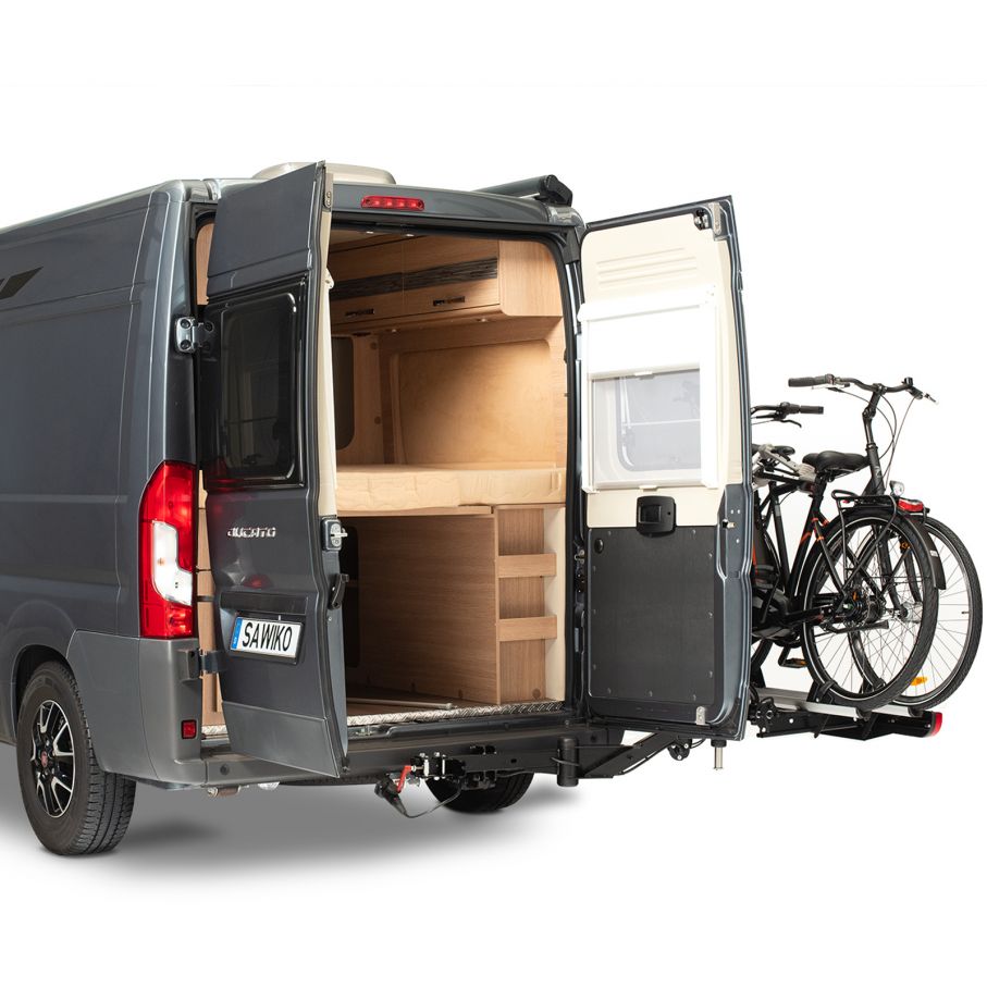Agito van fiat fahrradtraeger aufgeklappt tuer offen