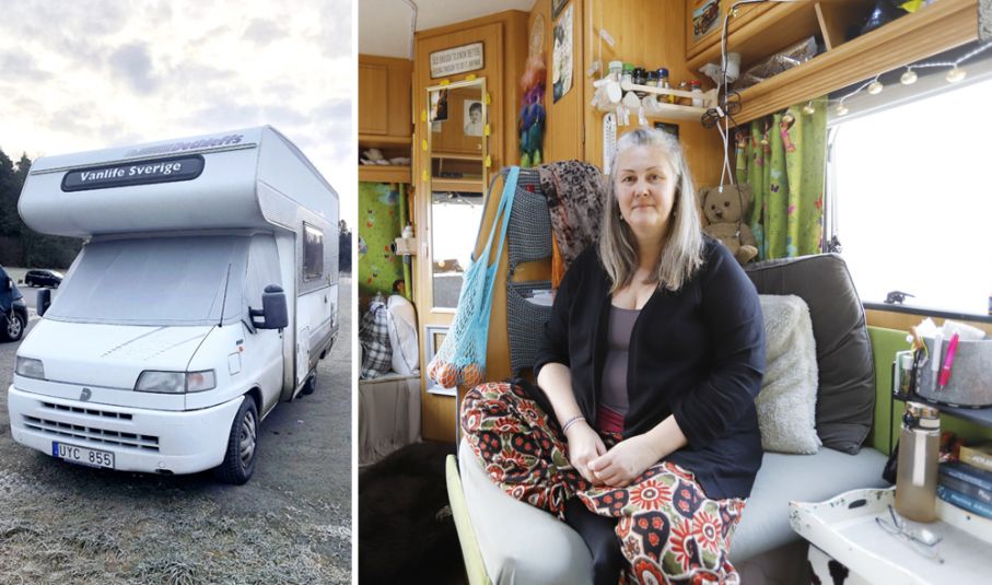 Kerstin Carneroth har lärt sig en massa under tiden hon bott i sin Dethleffs. Här delar hon med sig av några tips. husbil, alkov, dethleffs intill bild på kvinna med gråsprängt hår