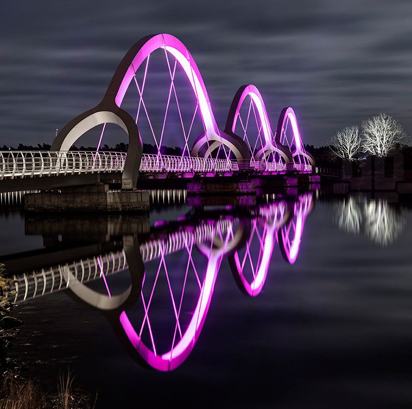 sölvesborg bridge lighting installation by ljusarkitektur