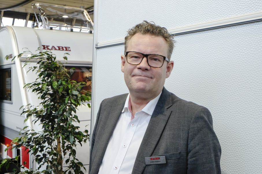 Joakim Karlsson är försäljningschef på Kabe och han hoppas och tror på den tyska marknaden.