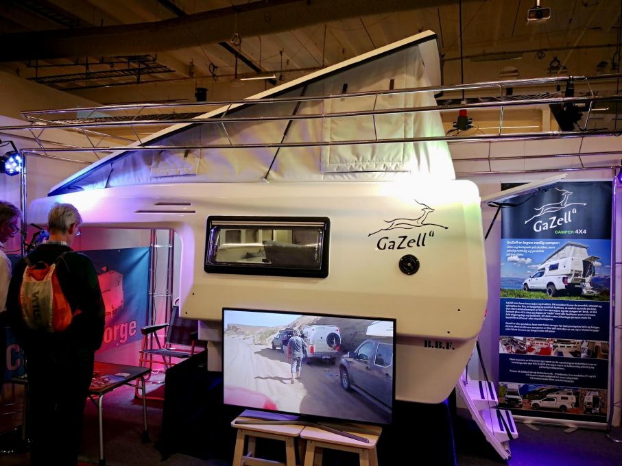 Camperfabrikat nummer fyra på Kista byggs i Frankrike. Sverigepremiär för Gazell, en lätt och helgjuten variant för äventyrare. Se mer på www.campernorge.no