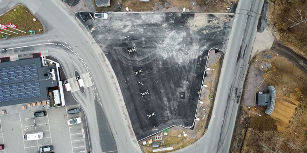 Nya laddstationen har plats för husvagn